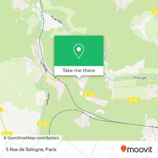 Mapa 5 Rue de Sologne