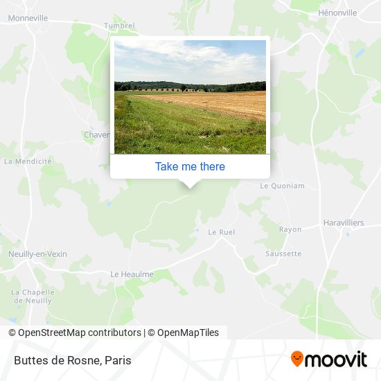 Buttes de Rosne map