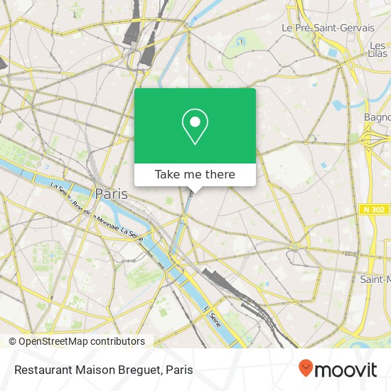 Mapa Restaurant Maison Breguet