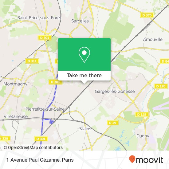 Mapa 1 Avenue Paul Cézanne