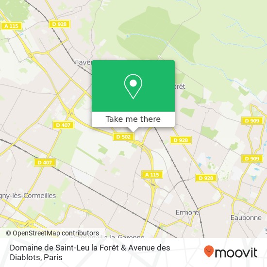 Mapa Domaine de Saint-Leu la Forêt & Avenue des Diablots