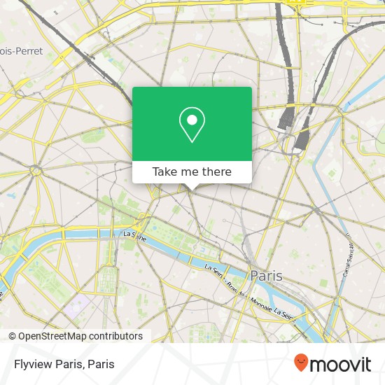 Mapa Flyview Paris