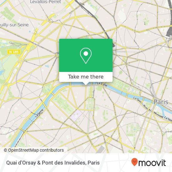Mapa Quai d'Orsay & Pont des Invalides