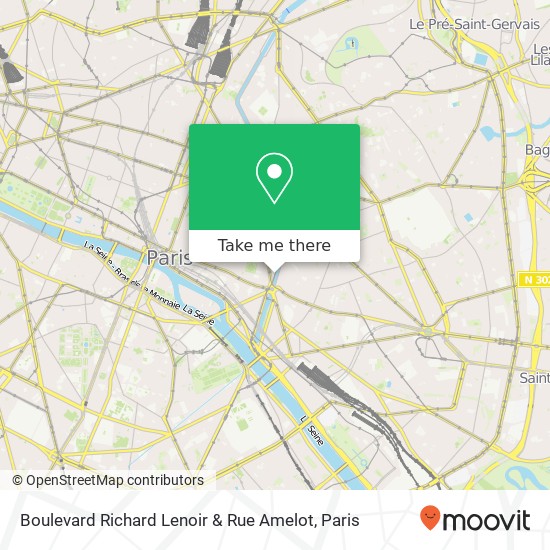 Boulevard Richard Lenoir & Rue Amelot map