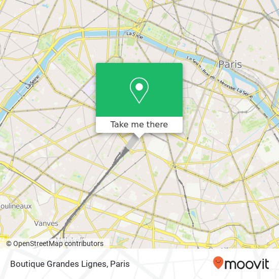 Boutique Grandes Lignes map