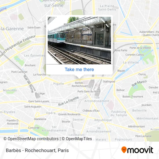 Barbès - Rochechouart map