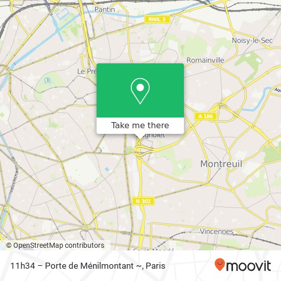 Mapa 11h34 – Porte de Ménilmontant ~