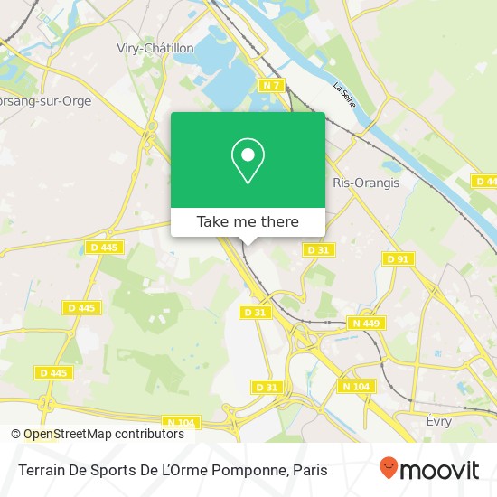 Mapa Terrain De Sports De L’Orme Pomponne