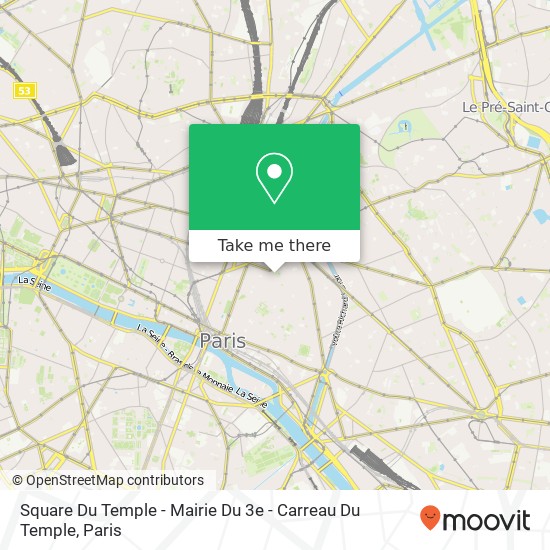 Square Du Temple - Mairie Du 3e - Carreau Du Temple map