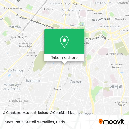 Mapa Snes Paris Créteil Versailles