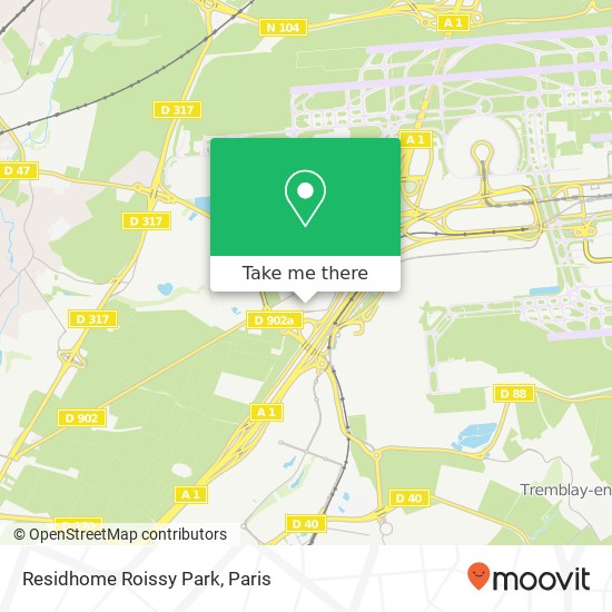 Residhome Roissy Park map