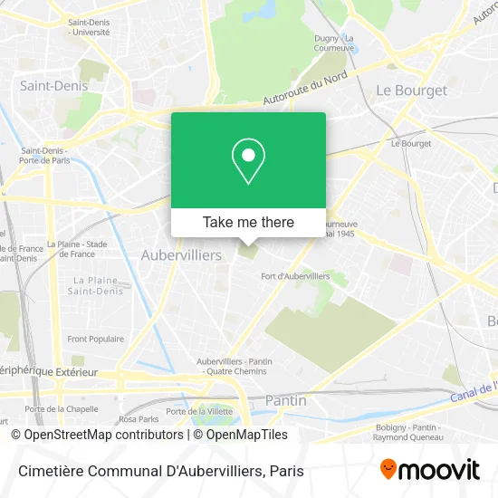 Cimetière Communal D'Aubervilliers map