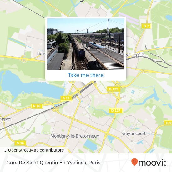 Mapa Gare De Saint-Quentin-En-Yvelines