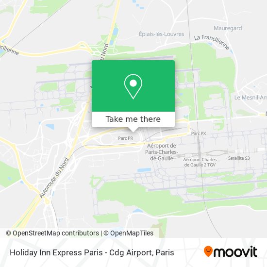 Mapa Holiday Inn Express Paris - Cdg Airport