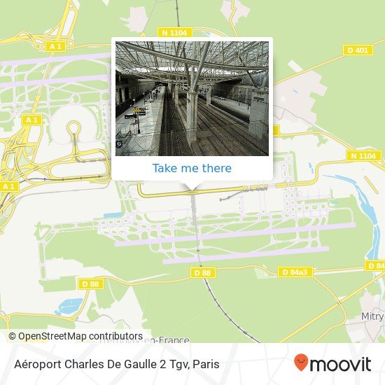 Aéroport Charles De Gaulle 2 Tgv map