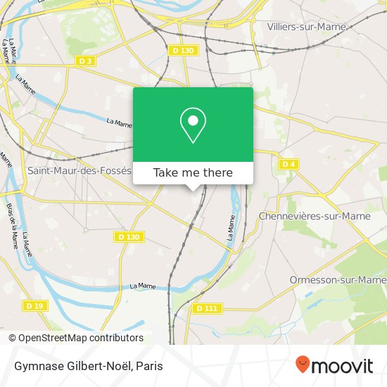 Mapa Gymnase Gilbert-Noël