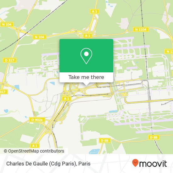 Charles De Gaulle (Cdg Paris) map