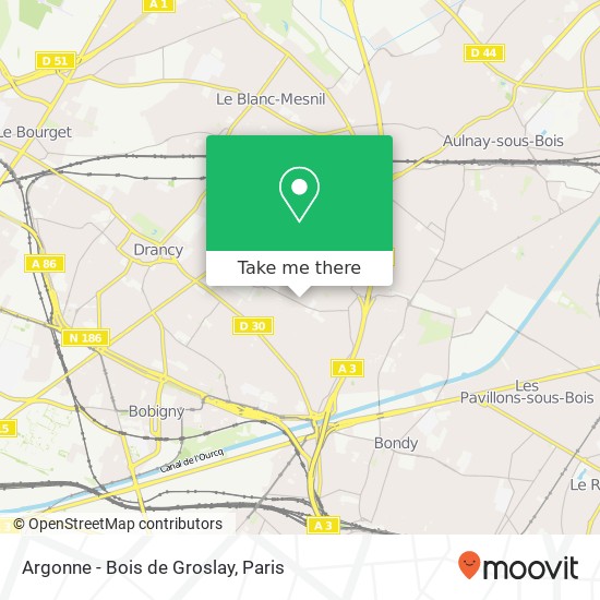 Argonne - Bois de Groslay map