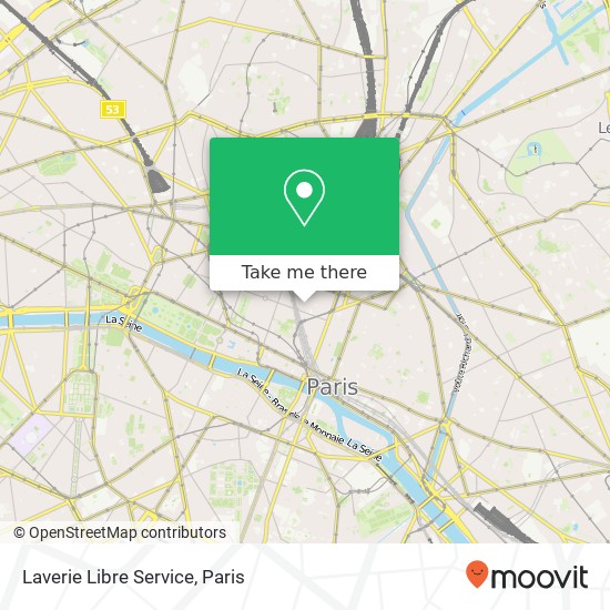 Laverie Libre Service map