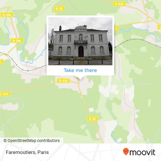 Mapa Faremoutiers