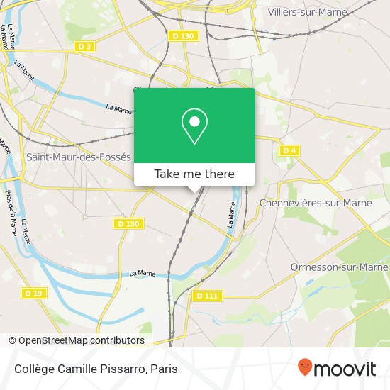Mapa Collège Camille Pissarro
