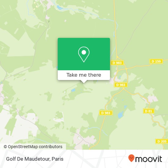 Golf De Maudetour map