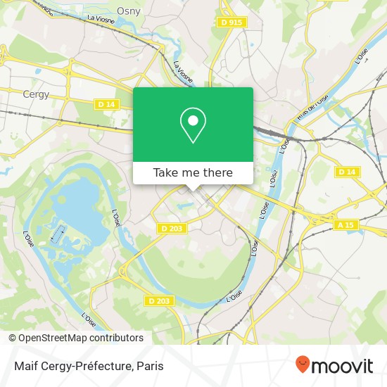 Maif Cergy-Préfecture map