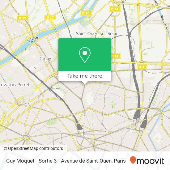 Guy Môquet - Sortie 3 - Avenue de Saint-Ouen map