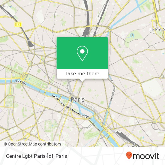 Mapa Centre Lgbt Paris-Îdf