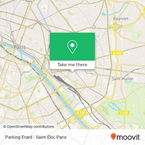 Mapa Parking Erard - Saint-Éloi