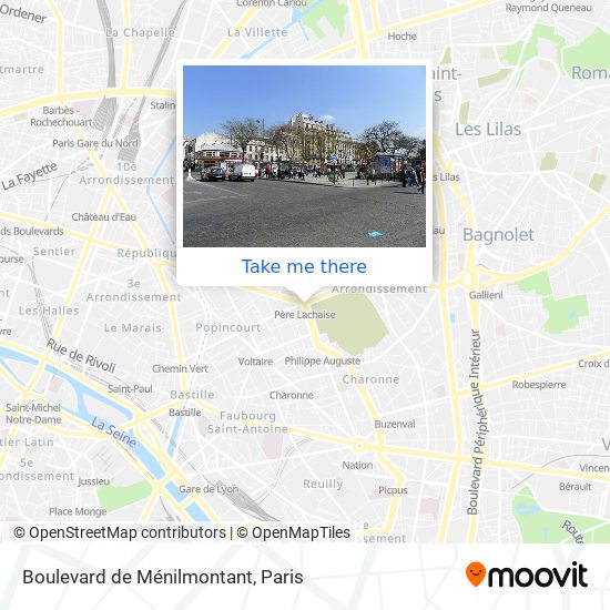 Boulevard de Ménilmontant map