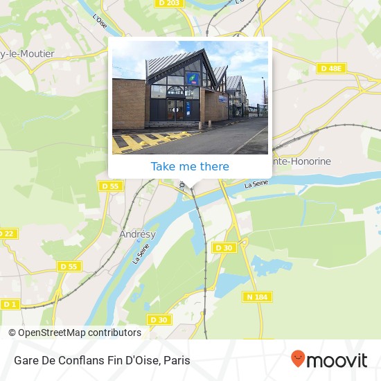 Gare De Conflans Fin D'Oise map