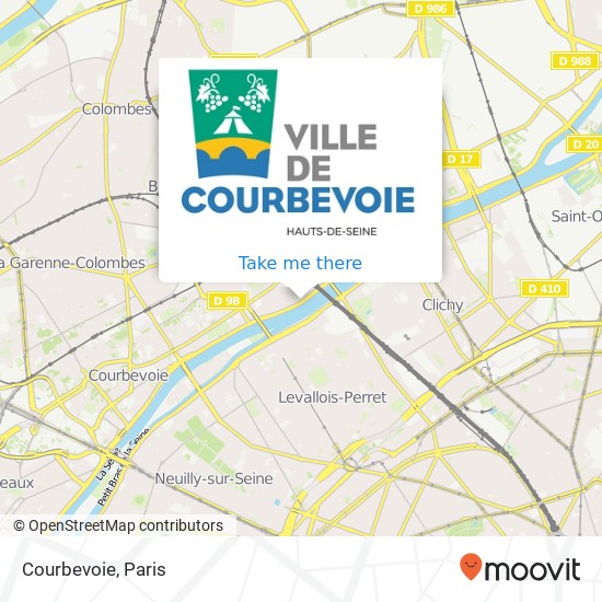 Mapa Courbevoie