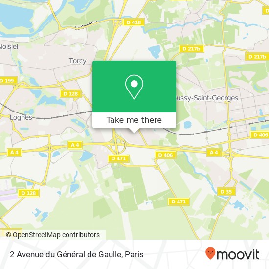 Mapa 2 Avenue du Général de Gaulle