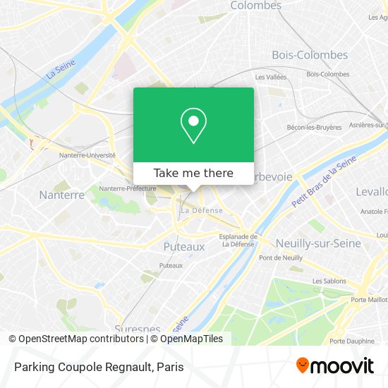 Parking Coupole Regnault map