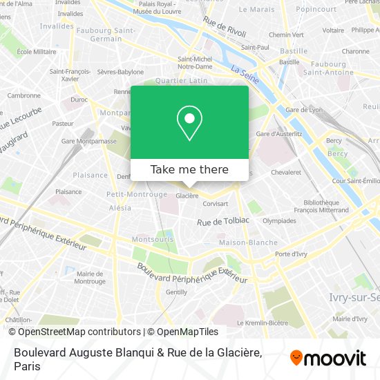 Mapa Boulevard Auguste Blanqui & Rue de la Glacière