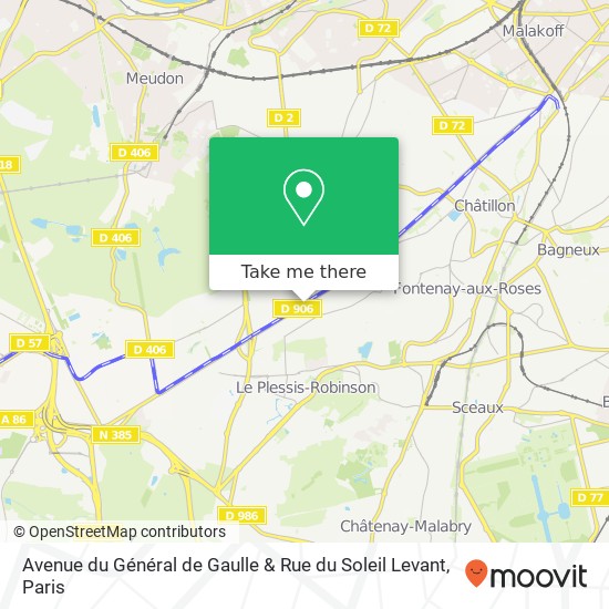 Mapa Avenue du Général de Gaulle & Rue du Soleil Levant