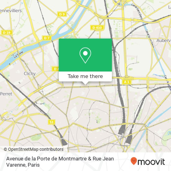 Avenue de la Porte de Montmartre & Rue Jean Varenne map