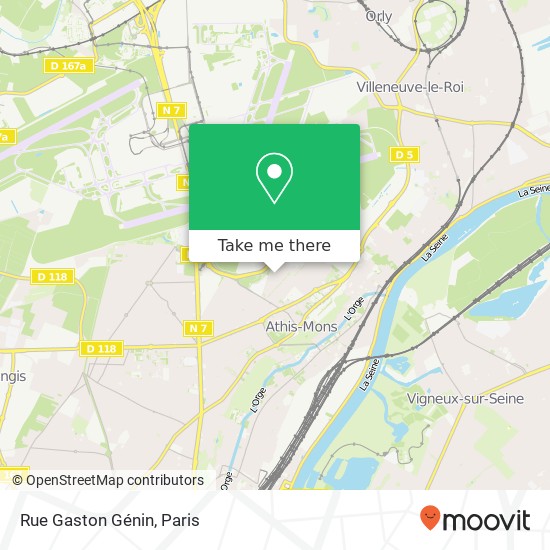 Rue Gaston Génin map