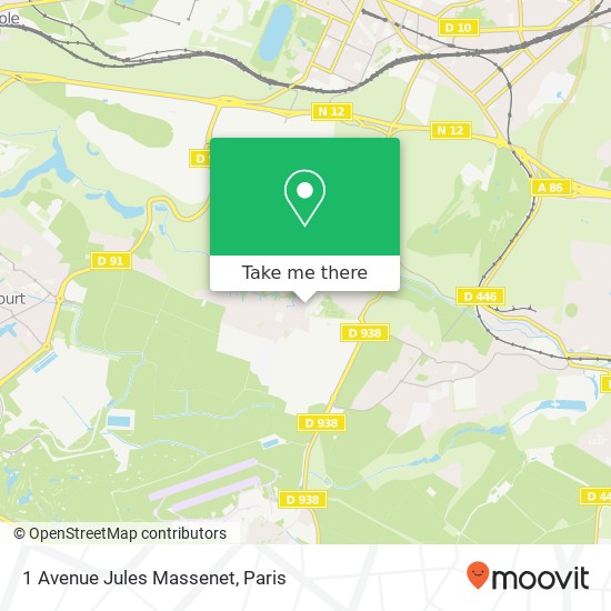 Mapa 1 Avenue Jules Massenet