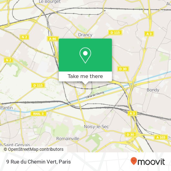 9 Rue du Chemin Vert map