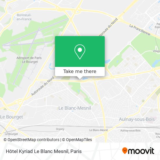 Mapa Hôtel Kyriad Le Blanc Mesnil