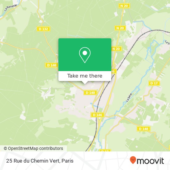 Mapa 25 Rue du Chemin Vert