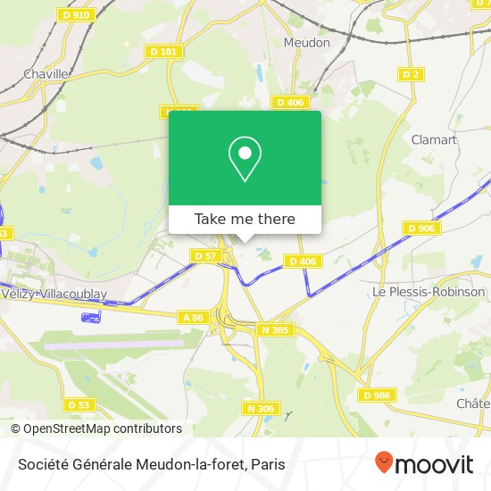 Société Générale Meudon-la-foret map