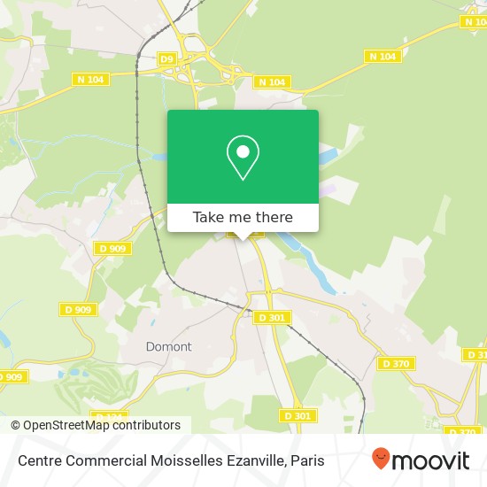 Centre Commercial Moisselles Ezanville map