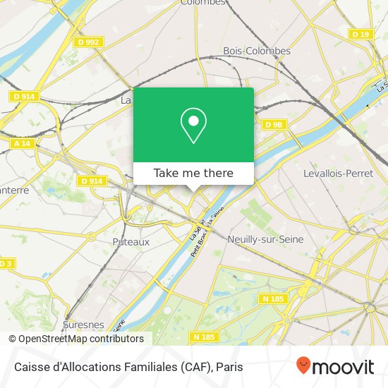 Caisse d'Allocations Familiales (CAF) map