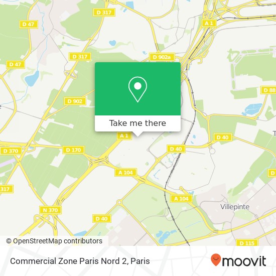 Commercial Zone Paris Nord 2 map