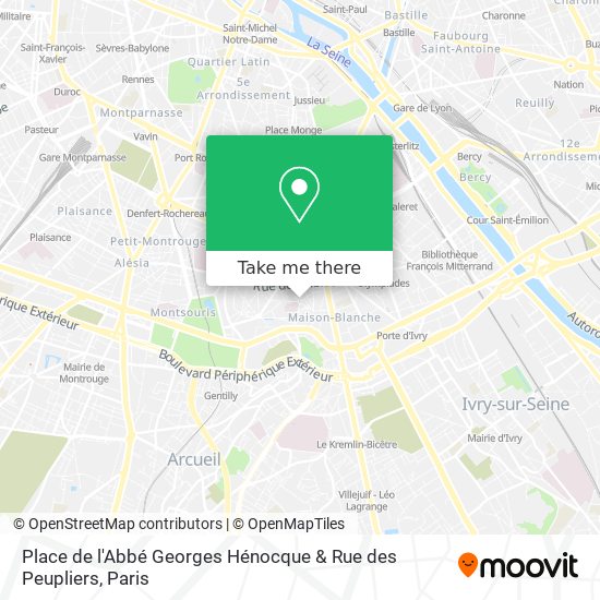 Place de l'Abbé Georges Hénocque & Rue des Peupliers map