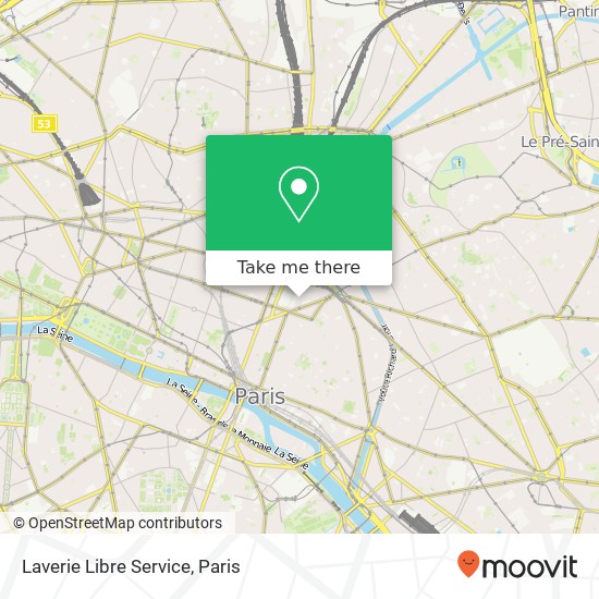 Laverie Libre Service map