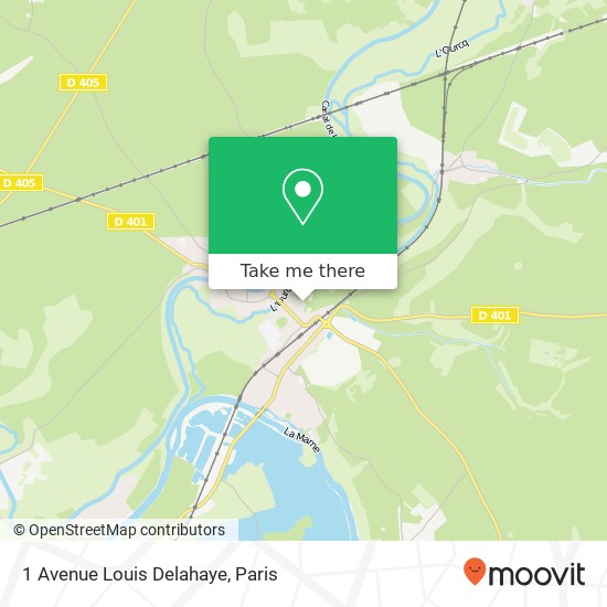 Mapa 1 Avenue Louis Delahaye